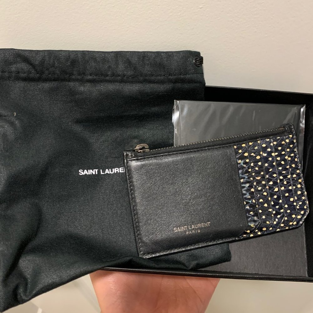Saint Laurent YSL Limited Edition Ostrich Card Holder